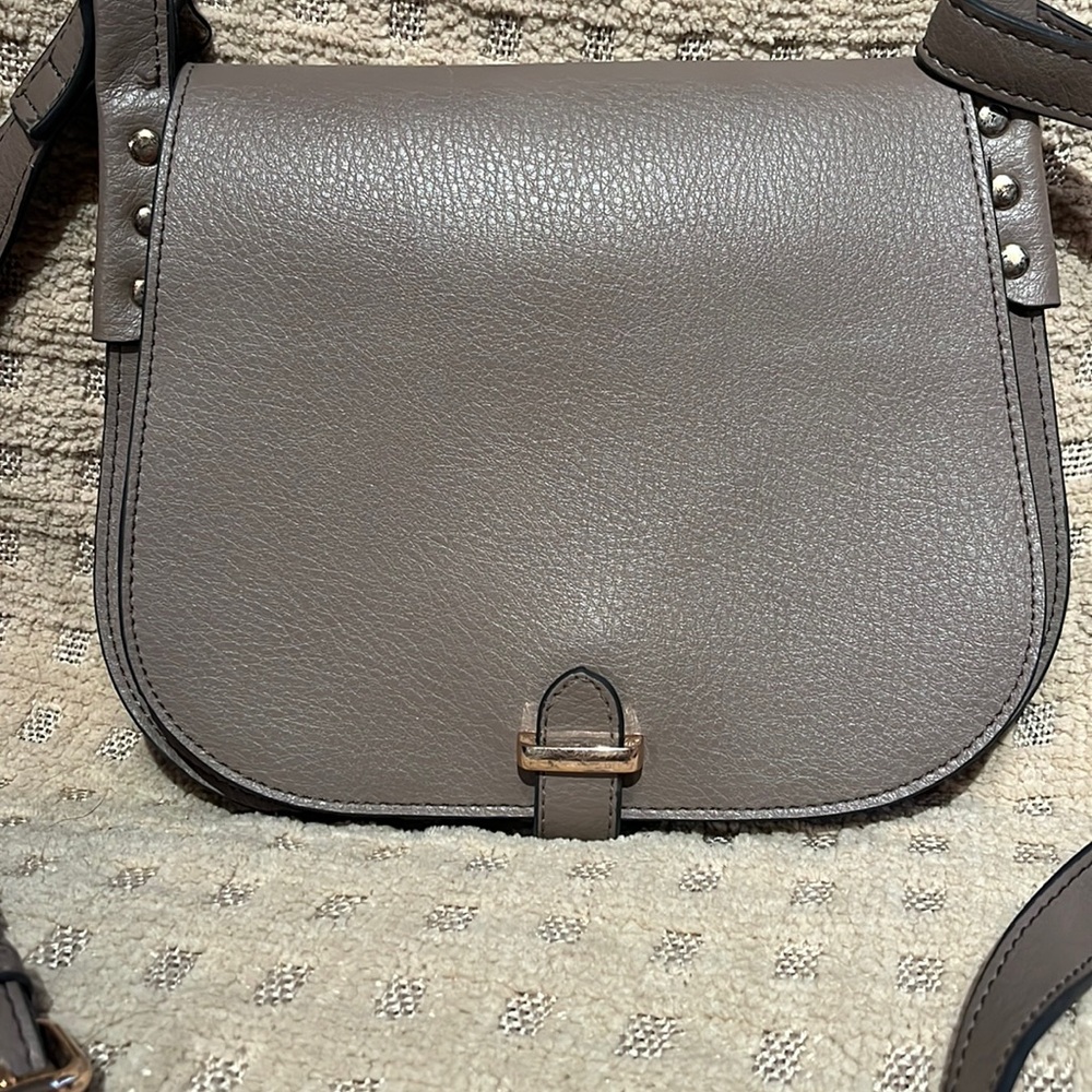 Nico and olive Crossbody saddlebag taupe